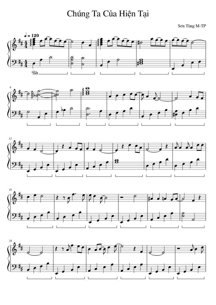 Chung Ta Cua Hien Tai - Son Tung M-TP piano sheet music (page 1)