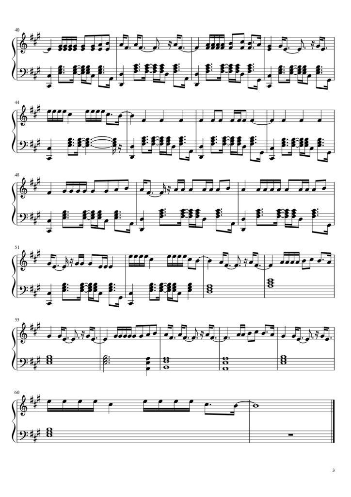 Swim - BTS piano sheet music (page 3)