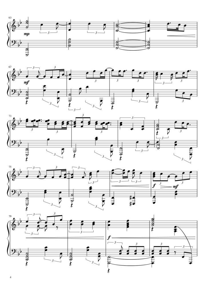 Beautiful Things - Benson Boone piano sheet music (page 4)