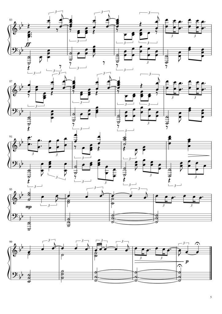 Beautiful Things - Benson Boone piano sheet music (page 5)