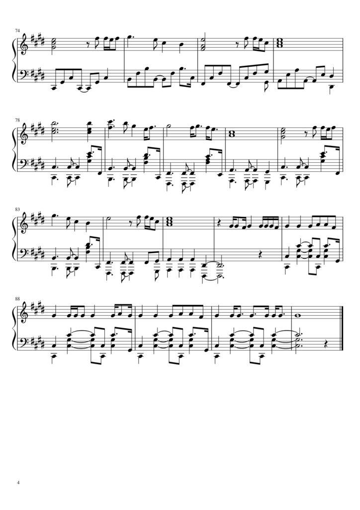 Body to Body - BTS piano sheet music (page 4)
