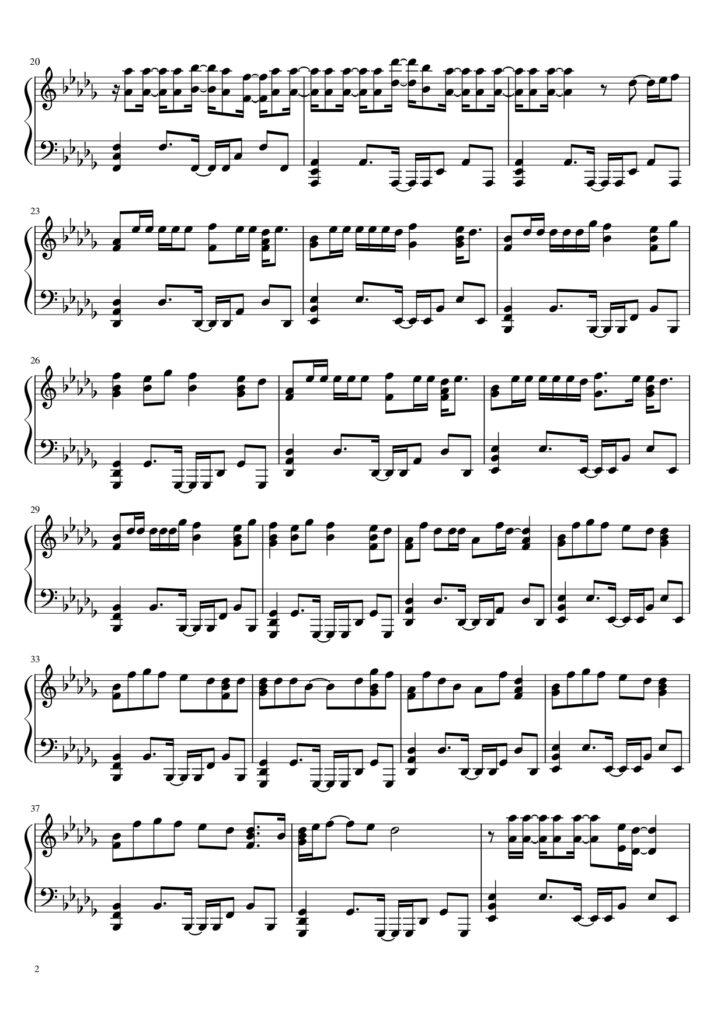 Homewrecker - sombr piano sheet music (page 2)