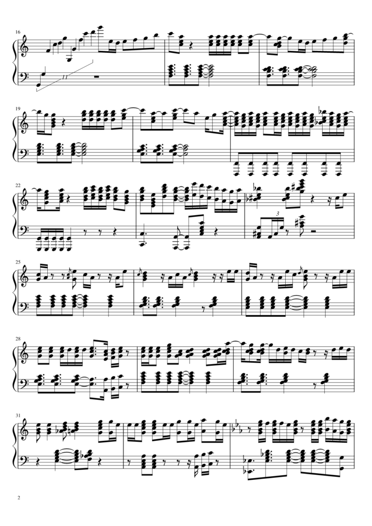 Leave the Door Open - Bruno Mars piano sheet music (page 2)