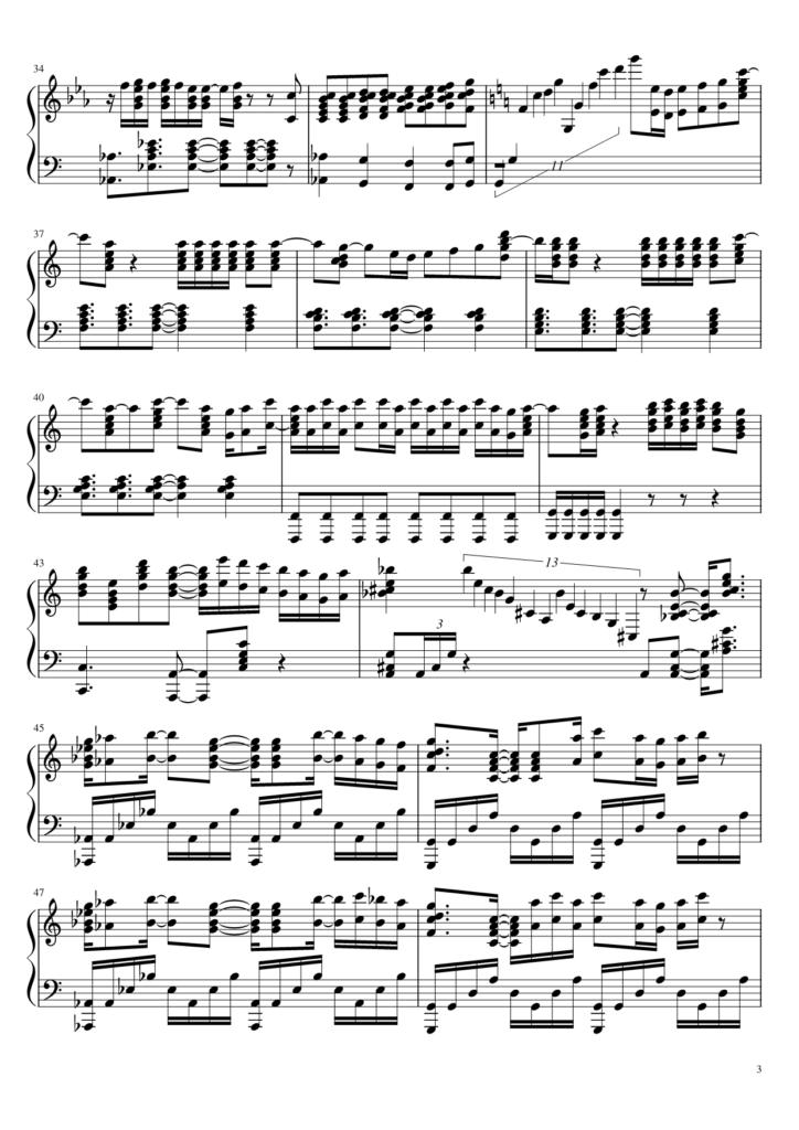 Leave the Door Open - Bruno Mars piano sheet music (page 3)
