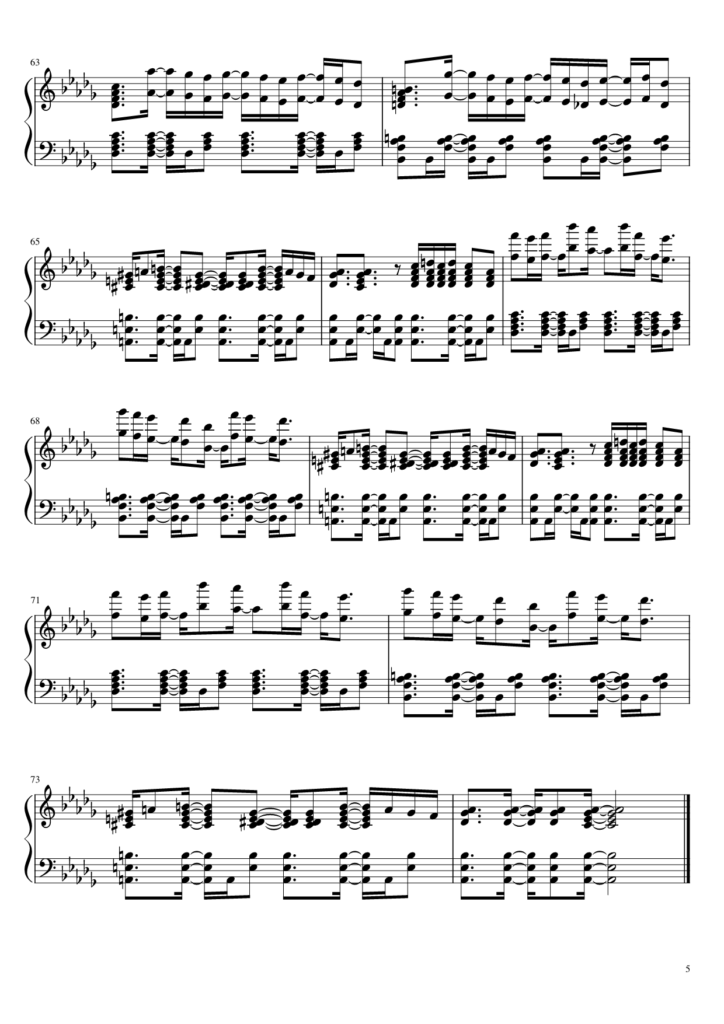Leave the Door Open - Bruno Mars piano sheet music (page 5)