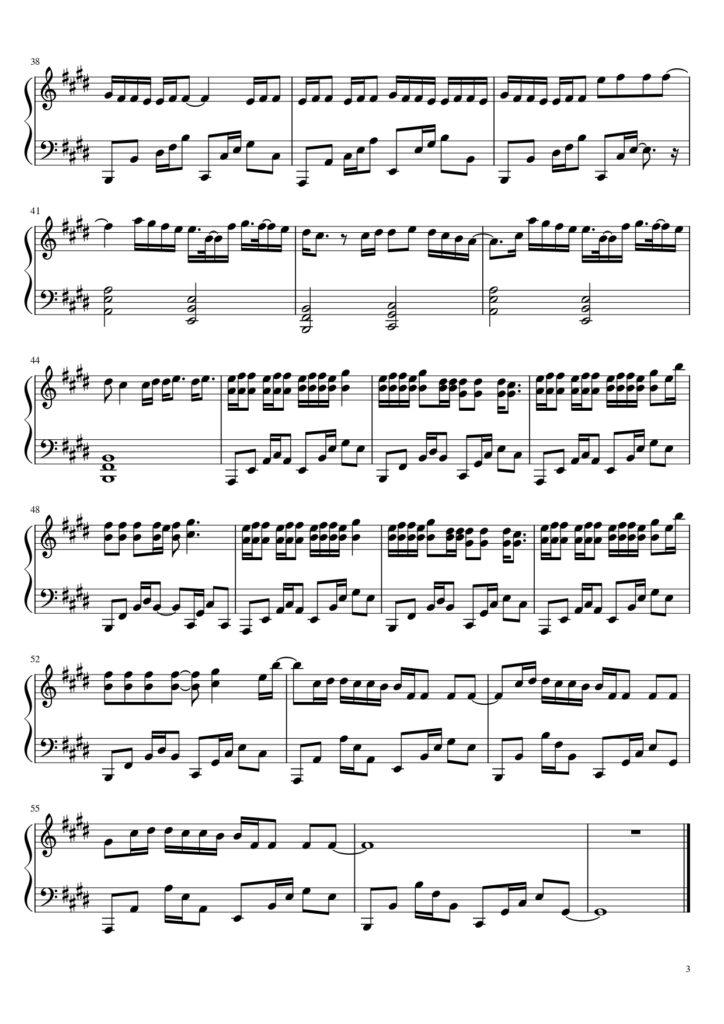 Normal - BTS piano sheet music (page 3)