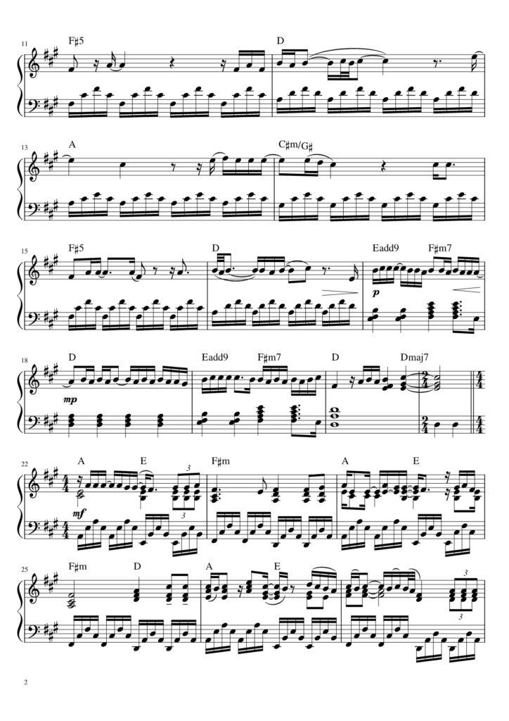 Someone Like You - Adele piano sheet music (page 2)