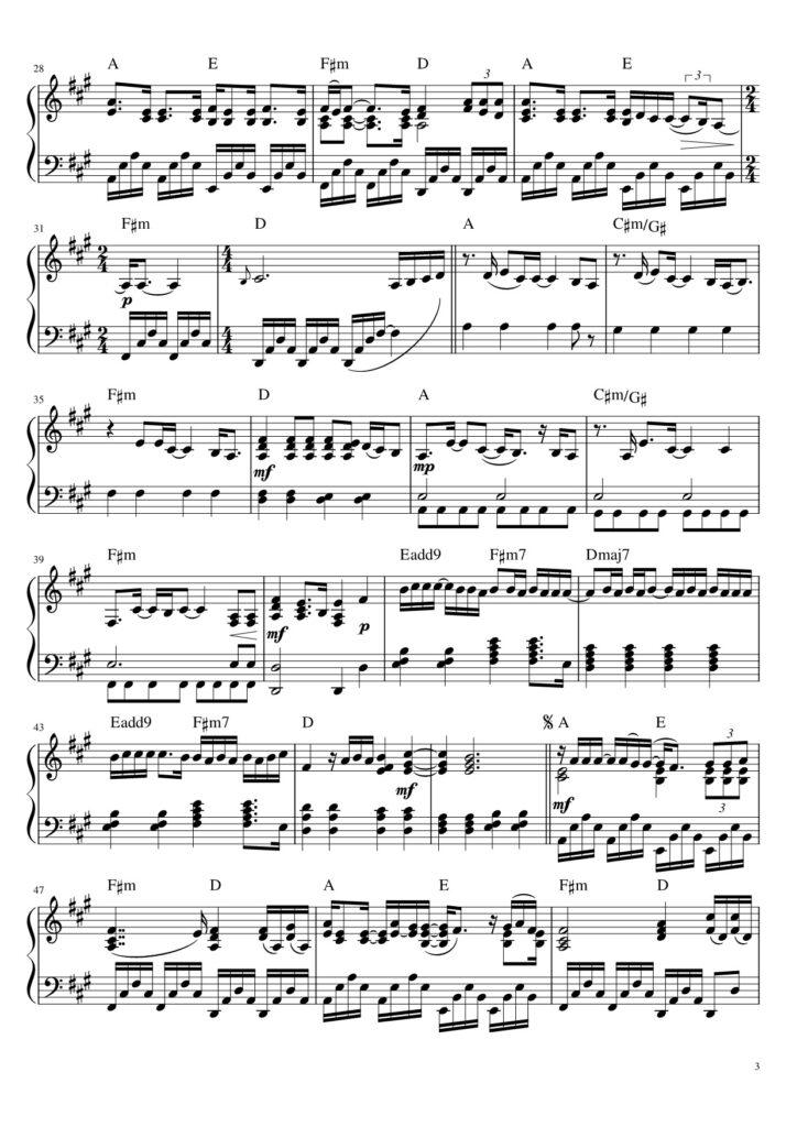 Someone Like You - Adele piano sheet music (page 3)