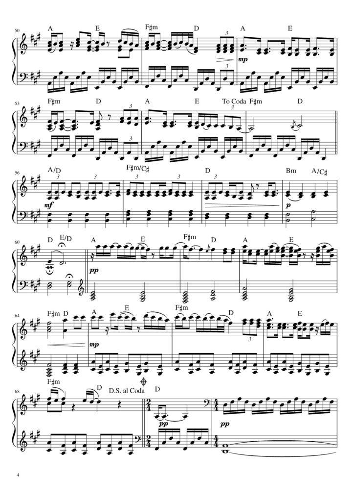 Someone Like You - Adele piano sheet music (page 4)