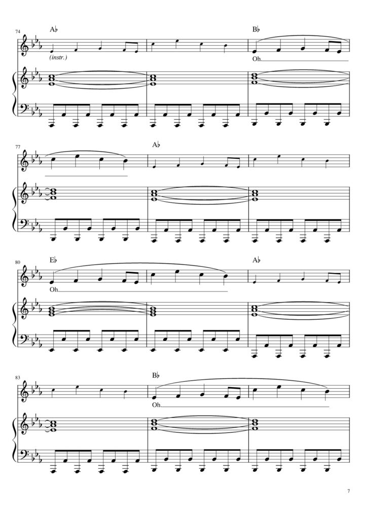 Northern Attitude - Noah Kahan piano sheet page 7
