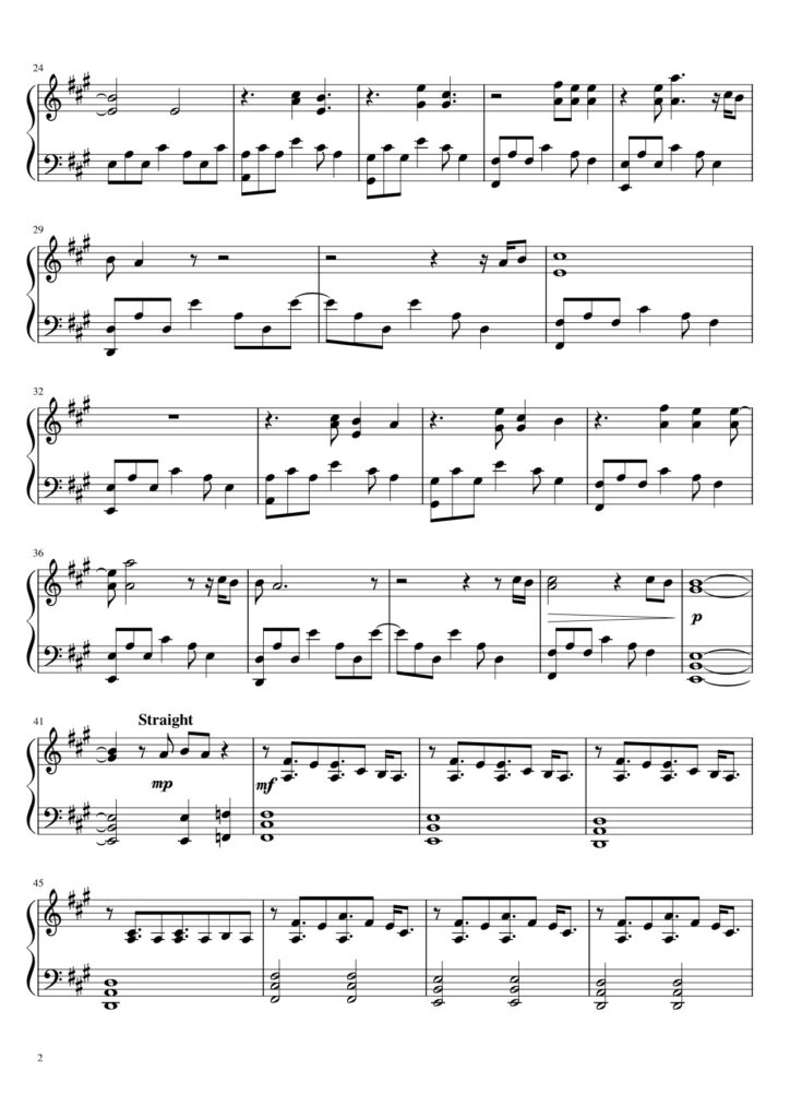 Orange Juice - Noah Kahan piano sheet page 2