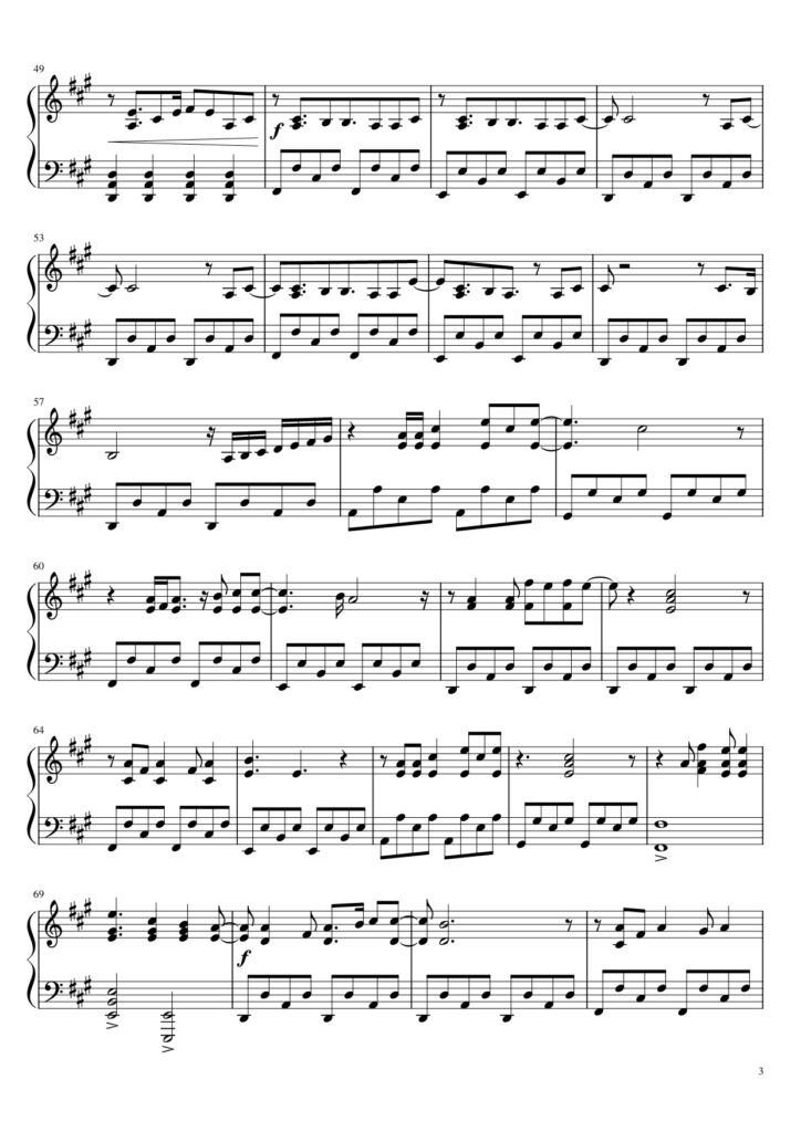 Orange Juice - Noah Kahan piano sheet page 3