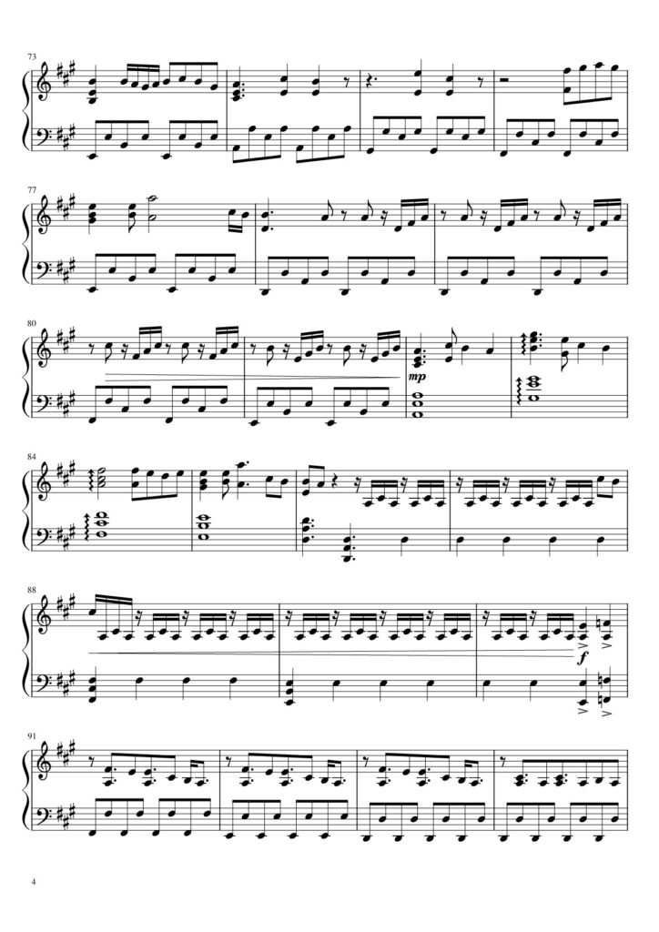 Orange Juice - Noah Kahan piano sheet page 4