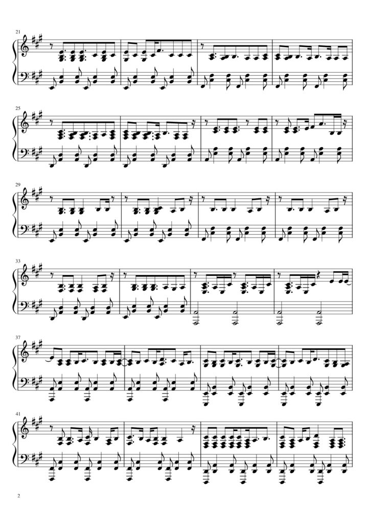 Stick Season - Noah Kahan piano sheet page 2