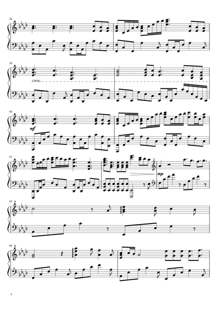 Perfect Ed Sheeran piano sheet page 4