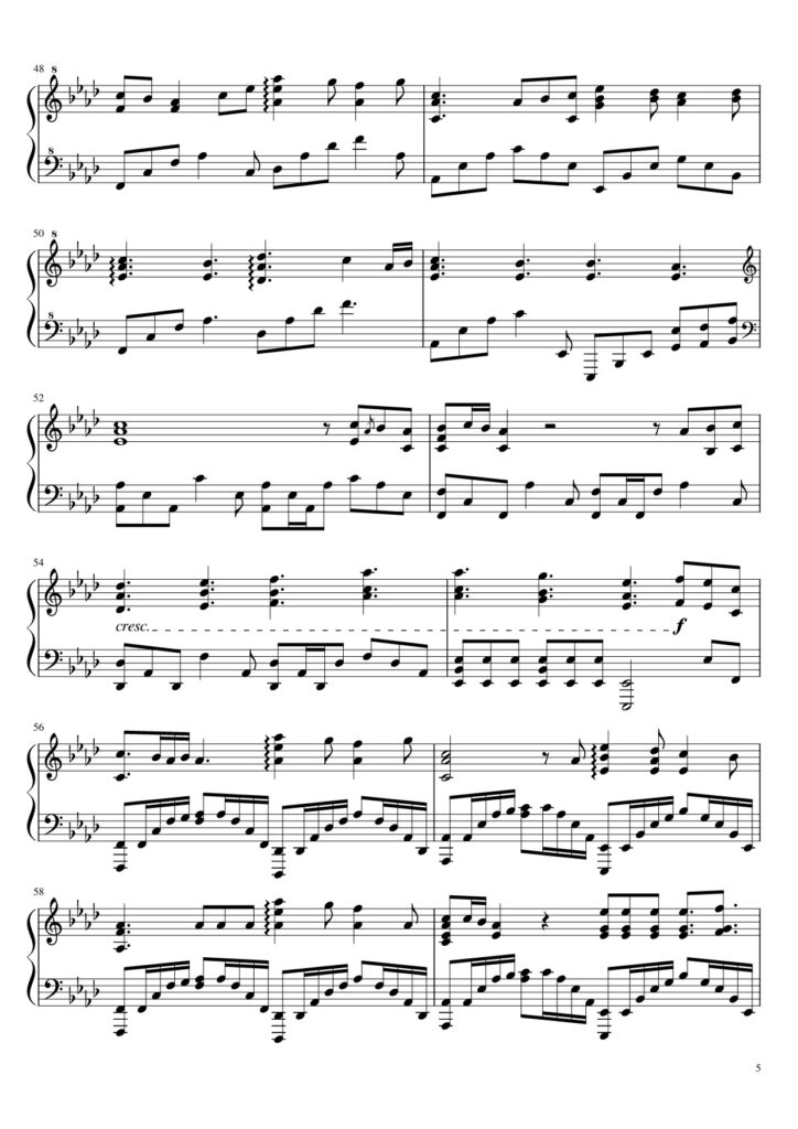 Perfect Ed Sheeran piano sheet page 5