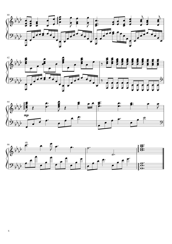 Perfect Ed Sheeran piano sheet page 6